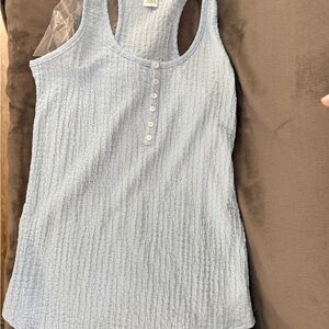 Pinkblush Maternity textured Blue Sleeveless Top XL